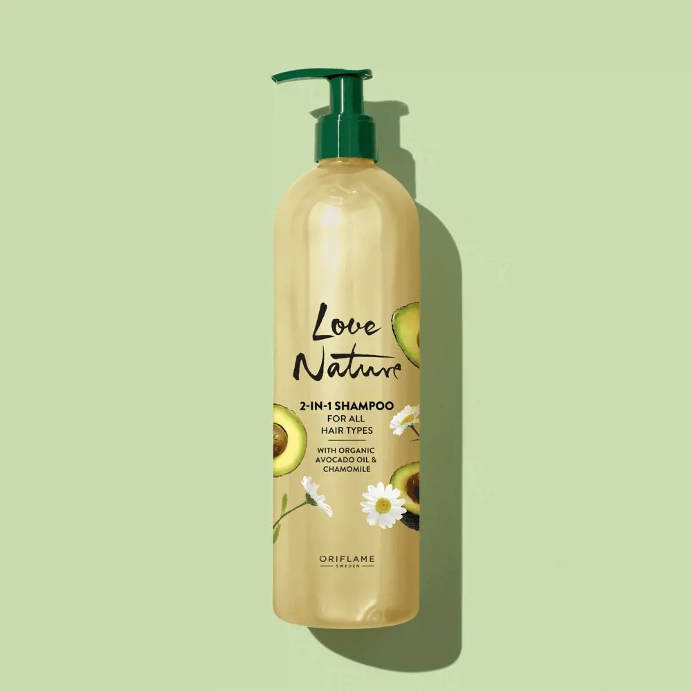 2-in-1 Shampoo For All Hair Types with Organic Avocado Oil & Chamomile
