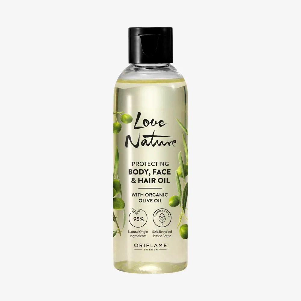 Protecting Body Face & Hair Oil with organic Olive oi
