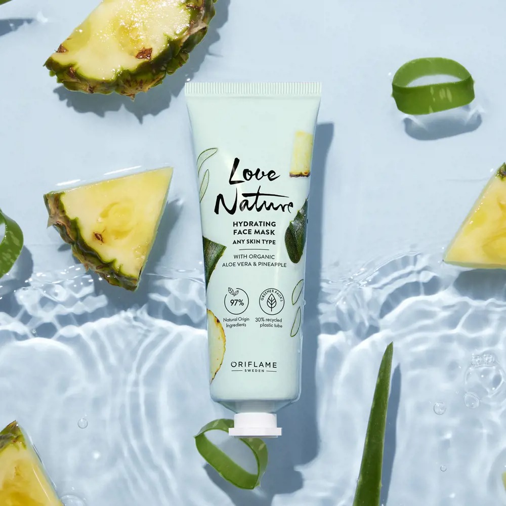 Love Nature Organic Aloe Vera and Pineapple Moisturizing Face Mask