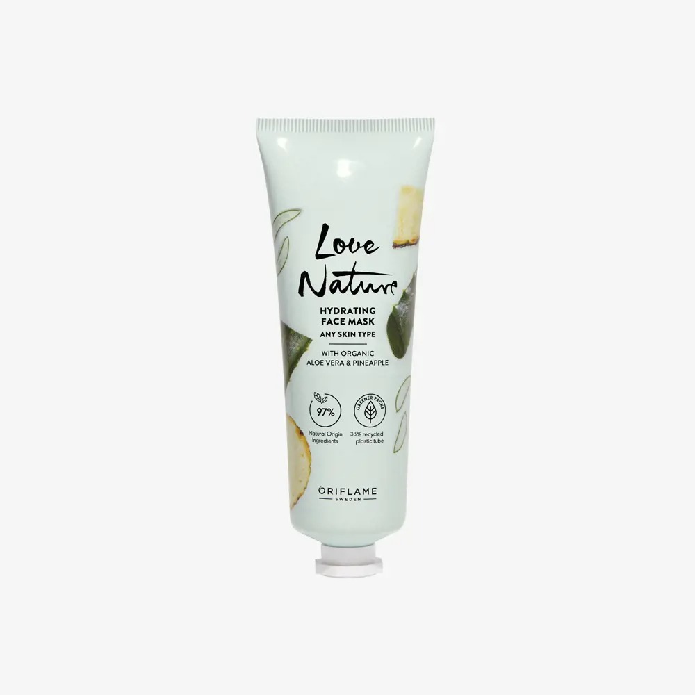 Love Nature Organic Aloe Vera and Pineapple Moisturizing Face Mask