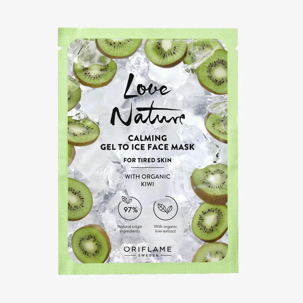 Calming Gel to Ice Face Mask with Organic Kiwi