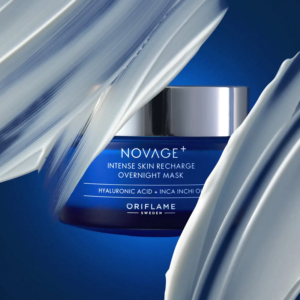Novage+ Intense Skin Recharge Mask Applied at Night