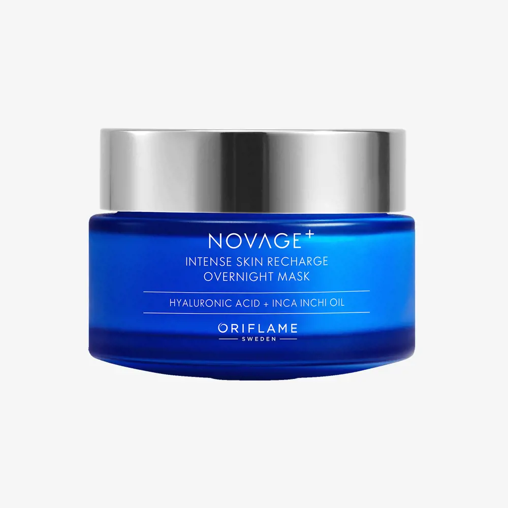 Novage+ Intense Skin Recharge Mask Applied at Night